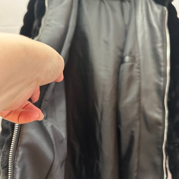 RISISSIDA Women Long Faux Fur Hooded Coat LARGE - Picture 7 of 10